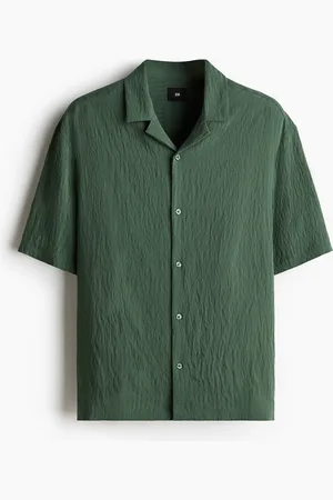 H&M Casual crinkle-overhemd - Loose Fit