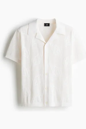 H&M Jacquardgebreid casual overhemd - Regular Fit