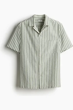 H&M Casual overhemd van linnenmix - Regular Fit