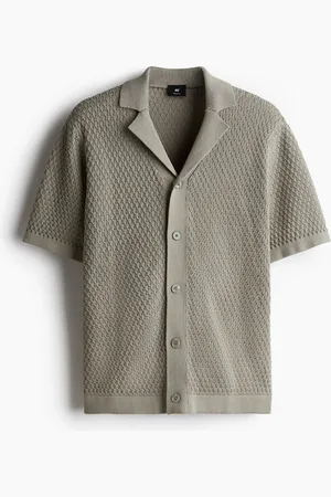 H&M Structuurgebreid casual overhemd - Regular Fit