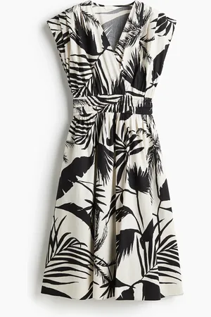 H&M Katoenen jurk met smokwerk