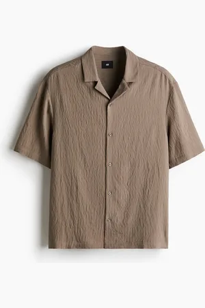 H&M Casual crinkle-overhemd - Loose Fit