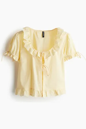 H&M Katoenen blouse met volants