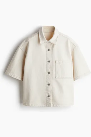 H&M Oversized denim overhemdblouse