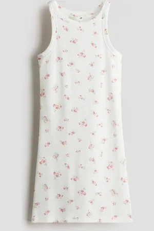 H&M Geribde katoenen jurk