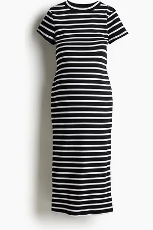 H&M MAMA Geribde T-shirtjurk