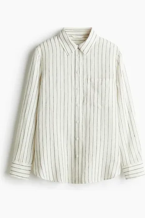 H&M Linnen overhemdblouse