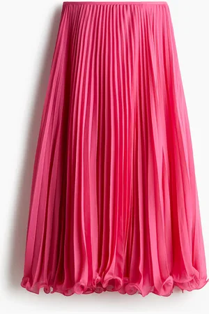 H&M Licht transparante plissérok