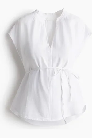 H&M MAMA Mousseline blouse met strikceintuur