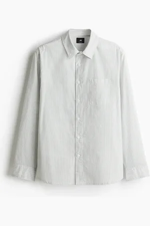 H&M Seersucker overhemd - Oversized Fit