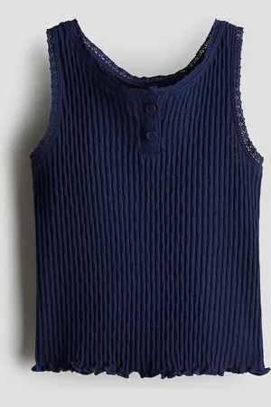 H&M Katoenen tanktop van pointelletricot