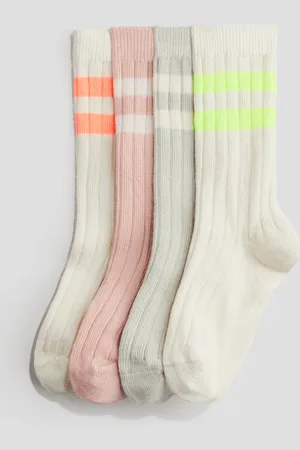 H&M 4 paar ribgebreide sokken