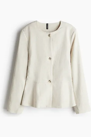 H&M Peplumjasje van linnenmix