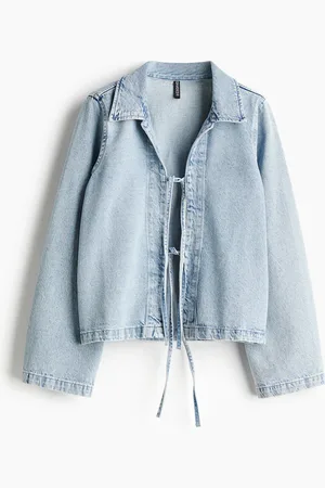 H&M Denim jack met strikbandjes