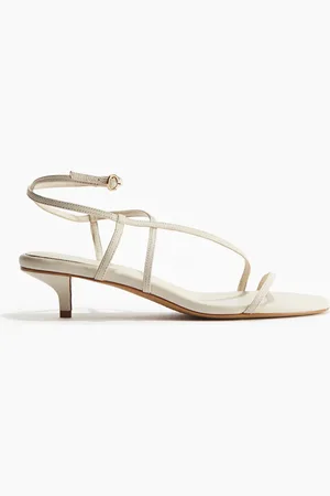 H&M Leren sandaletten met kittenheel