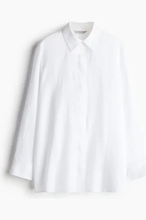H&M Linnen overhemdblouse