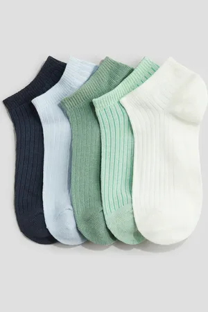 H&M 5 paar ribgebreide enkelsokken