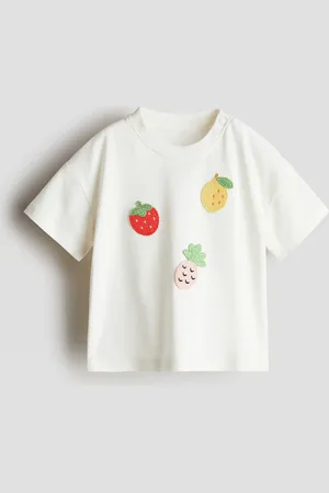 H&M T-shirt met applicaties