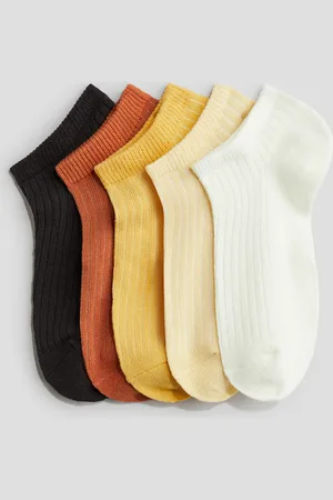 H&M 5 paar ribgebreide enkelsokken