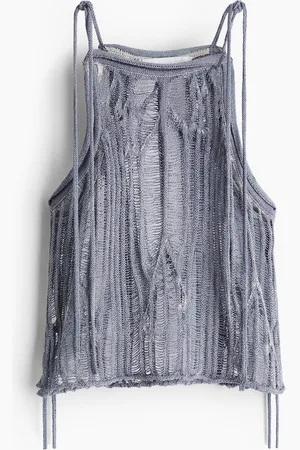 H&M Gebreide top met strikbandjes