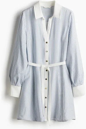 H&M Overhemdjurk met strikceintuur