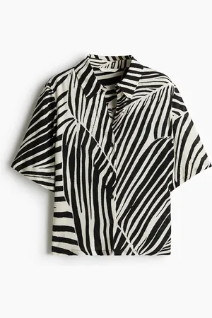 H&M Overhemdblouse van crinkleviscose