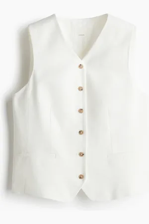H&M Kostuumgilet van linnenmix
