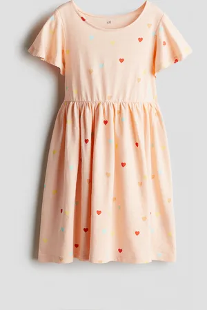 H&M Katoenen jurk met volantmouwtjes
