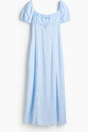H&M Midi-jurk met pofmouwen