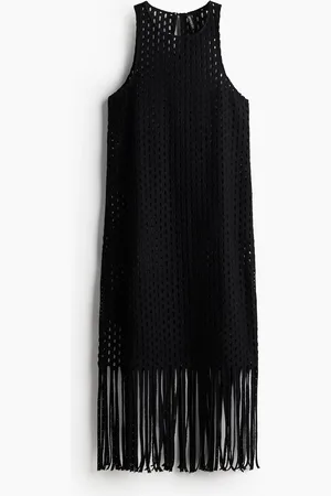 H&M Gebreide jurk met gehaakte look