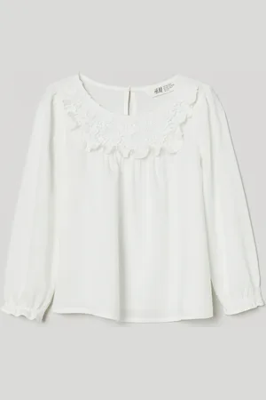 H&M Blouse met kanten schouderpas