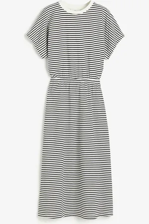 H&M Tricot jurk met gesmokte taille