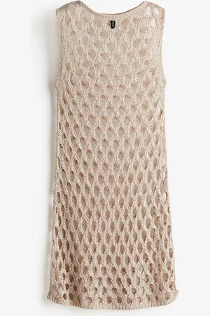 H&M Gebreide jurk met gehaakte look