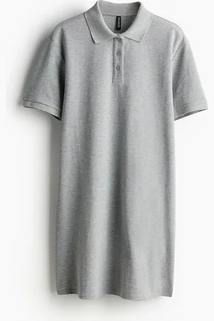 H&M Jurk van katoenen piqué met kraag