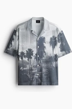 H&M Casual overhemd van mesh - Loose Fit