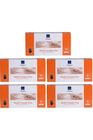 Abena 10x Nitril-Handschoenen Classic poedervrij Maat M 100st