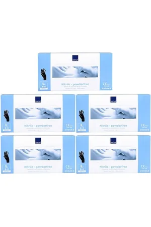 Abena 10x Nitril-Handschoenen Classic poedervrij Maat L 100st