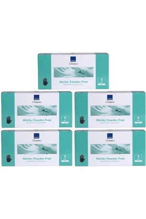 Abena 15x Nitril-Handschoenen Classic poedervrij Maat S 100st