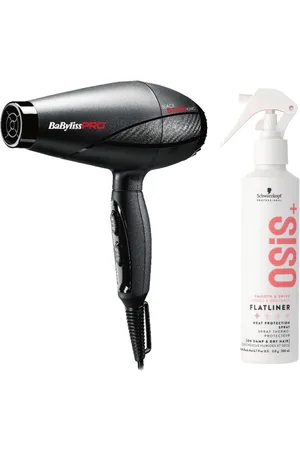 Babybliss Babyliss PRO Black Star Ionic Dryer 2200W + Schwarzkopf OSiS+ Flatliner 200ml