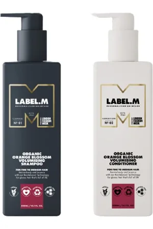 label.m Organic Orange Blossom Volumising Shampoo 1000ml + Conditioner 1000ml