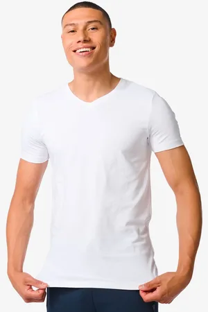HEMA Heren T-shirt Slim Fit V-hals