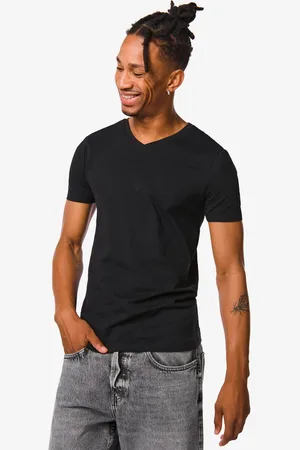 HEMA Heren T-shirt Slim Fit V-hals