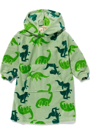 HEMA Kinder Nachthemd Fleece Dino Onesize Maat 98 - 128
