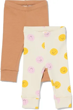 HEMA Babyleggings Rib Gezichtjes - 2 Stuks