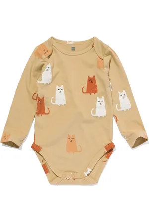 HEMA Romper Biologisch Katoen Met Stretch Katten