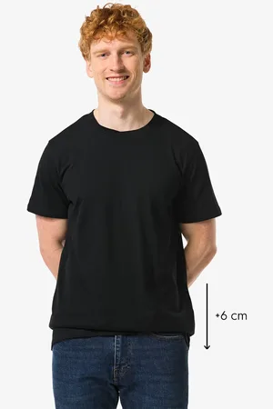 HEMA Heren T-shirt Regular Fit O-hals Extra Lang - 2 Stuks