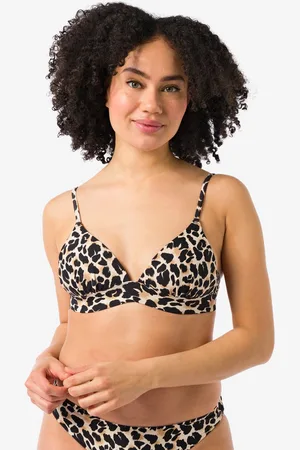 HEMA Dames Voorgevormde Push-up Bikinitop Triangel Rib Dieren