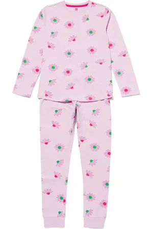 HEMA Kinder Pyjama Stretch Katoen Bloemen