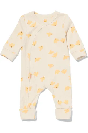 HEMA Newborn Meegroei Boxpakje Rib Bamboe Met Stretch Vogels