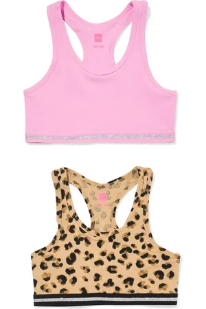 HEMA Kinder Croptops Luipaard - 2 Stuks